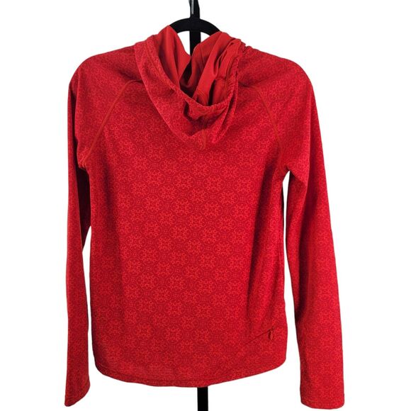 Marmot Coat Red Women Small Pullover Jacket Hooded Jacket Hoodie Hiking Sweater - Picture 3 of 9